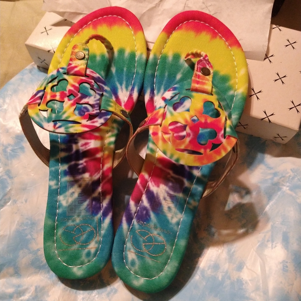 📍SOLD📍Everglades Tie Dyed Sandals